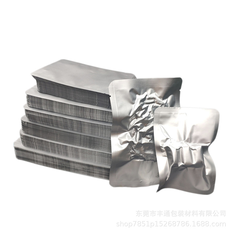 Printable Pure Aluminum Foil Flat Mouth Food Cooked Food Quality Vacuum Bag Chicken Duck Raw Meat Seafood Three-sided Sealed Bag Heat Sealed Bag