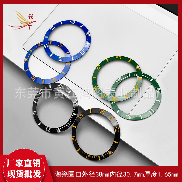 Прямые продажи 38*30.7мм безель зеленого Rolex Submariner серии с керамическим безелем