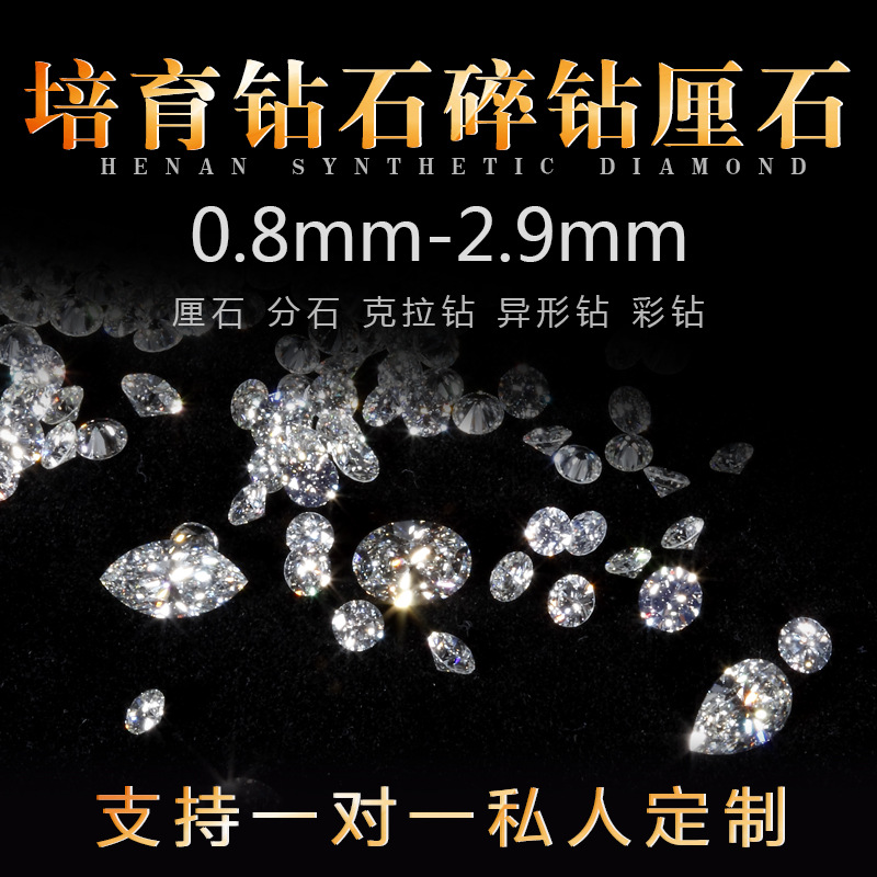 Искусственный алмаз Henan D-color, необработанный камень, анти-царапина, мелкие трещины