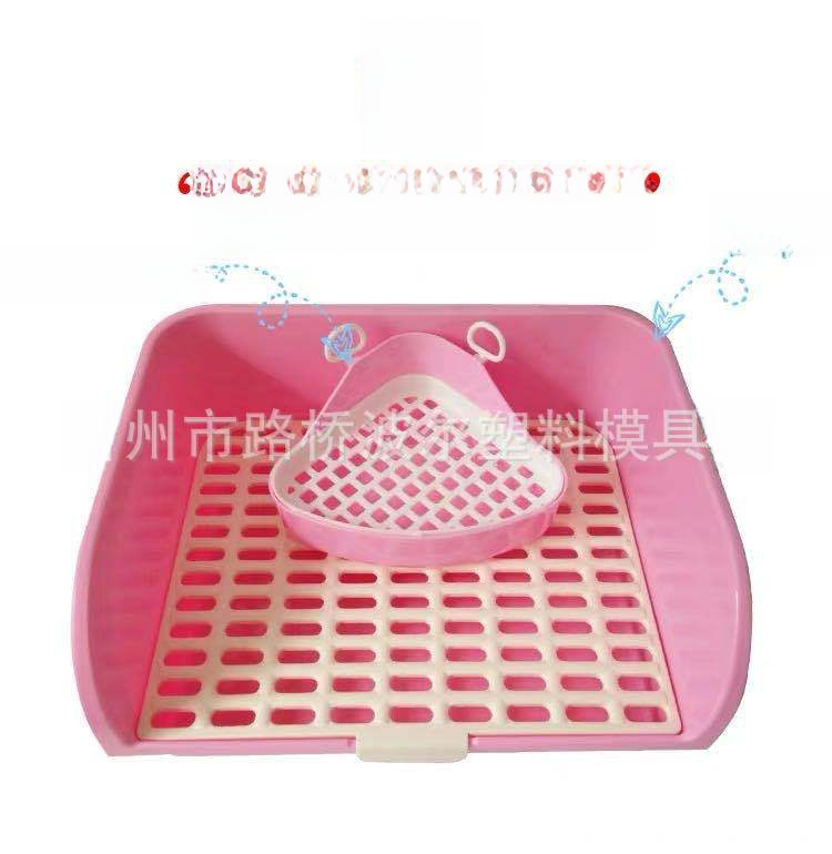 Rabbit Toilet Pet Golden Bear Toilet Anti-overturning Square Anti-spray Urine Large Rabbit Induced Potty Urine Basin