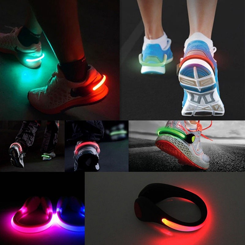 LED Luminous Shoe Clip Outdoor Night Run Flash Street Dance Shoe Lights Night Riding Safety Warning Running Lights
