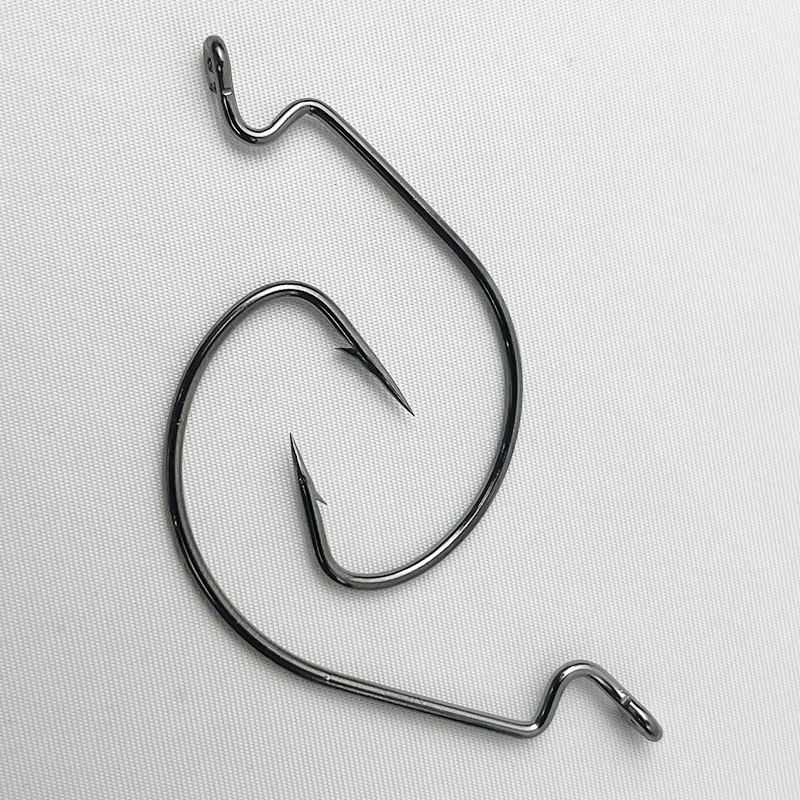 High carbon steel wide belly crank hook deep sea fishing giant iron plate single hook barbed Luya soft bait hook hook manufacturers