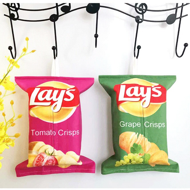 Living room paper box potato chips napkin box creative hanging toilet tissue bag fabric printing logo car tissue box