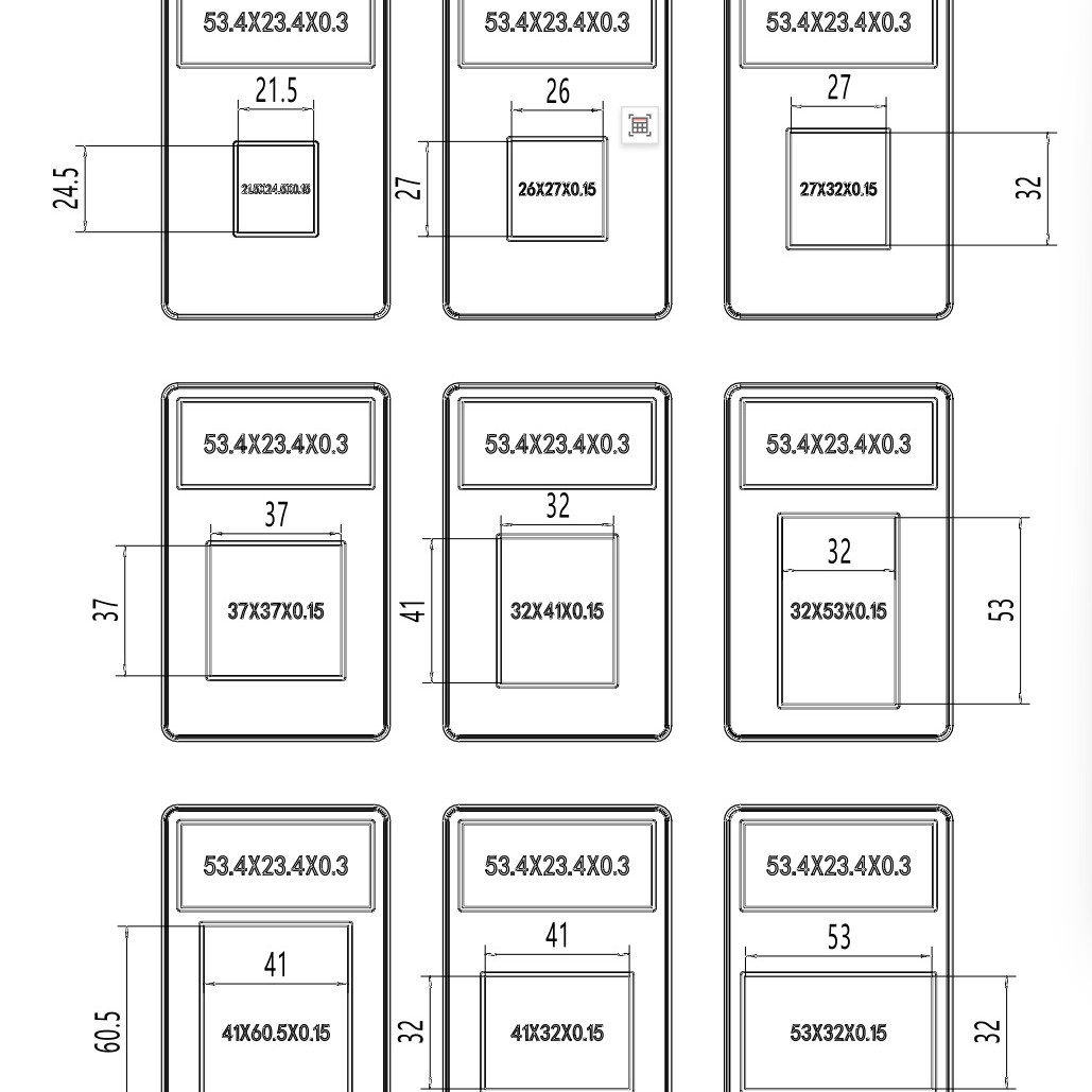 Transparent Stamp Sheet Box Collection Box Protective Box Colorful Front and Back Labels