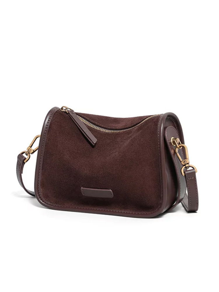 Genuine Leather Small Bag for Women 2025 New Autumn and Winter Single Shoulder Underarm Bag Retro Crossbody Bag Frosted Soft Cowhide Small Square Bag