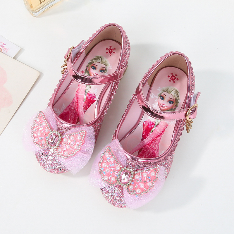 Girls High Heel Princess Shoes 2025 Spring and Autumn New Children's Shoes Aisha Children's Shoes Girls Fashion Baby Shoes