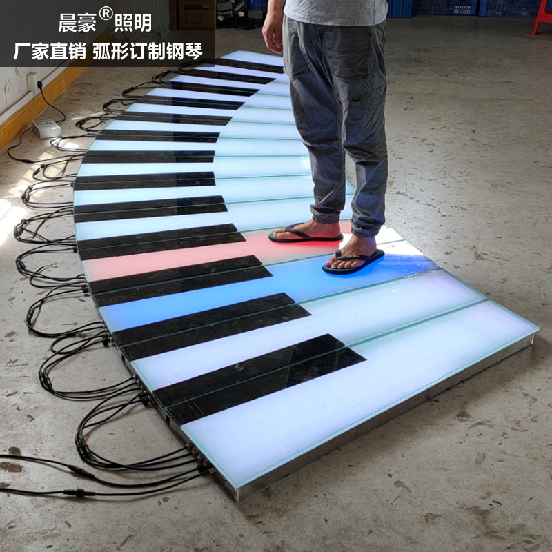 Led Piano Sensor Floor Tile Lamp Music Stair Naughty Castle Slide Interactive Floor Device Foot Pedal Piano
