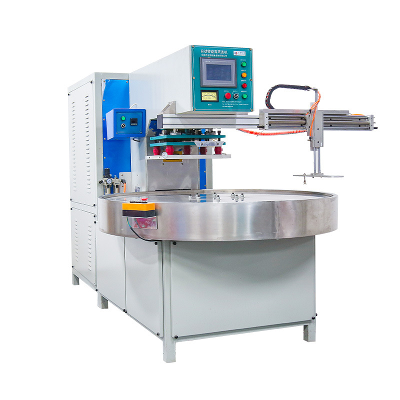 Four-station turntable high frequency machine automatic high frequency fusing machine shoe material blister blister cardboard hot pressing sealing machine
