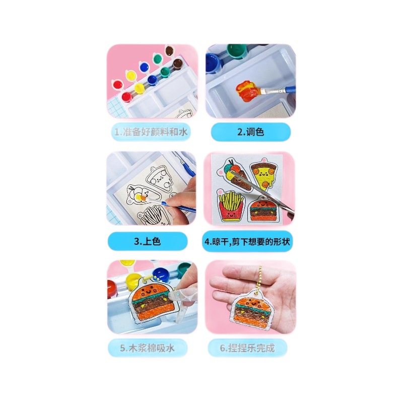 Handmade Coloring Graffiti Sponge Eraser DIY Stress Relief Kneading Fun Compressed Wood Pulp Dishwashing Sponge Three-Dimensional Foaming Texture Painting
