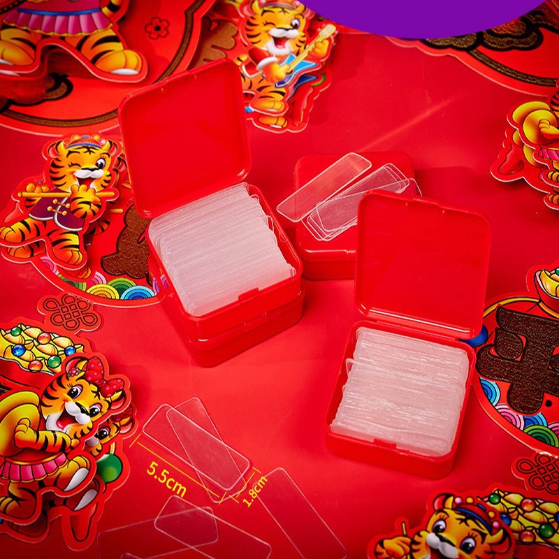 Весенние фестивальные парные надписи без следов, прозрачные и без остатков, специальные двусторонние клейкие наклейки, упакованные двусторонние наклейки с высокой степенью липкости