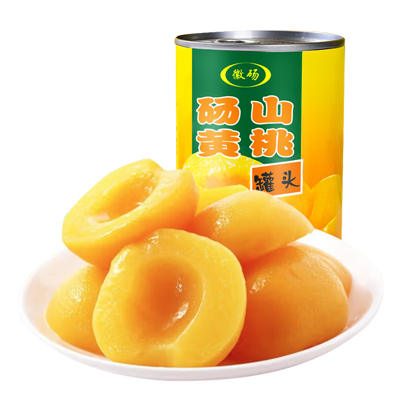 Canned Yellow Peach Whole Box 6 Cans X425G Fresh Fruit Sugar Water Canned Dangshan Specialty Gifts Casual Snacks