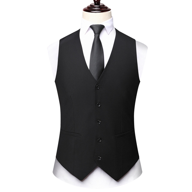 Жилет мужской корейского стиля приталенный деловой формальный наряд свадебный костюм жениха жилет для подружки невесты