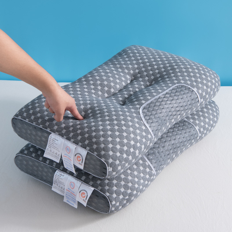 Cross-border explosions SPA water cube massage pillow does not collapse pillow to help sleep cervical pillow core wholesale generation