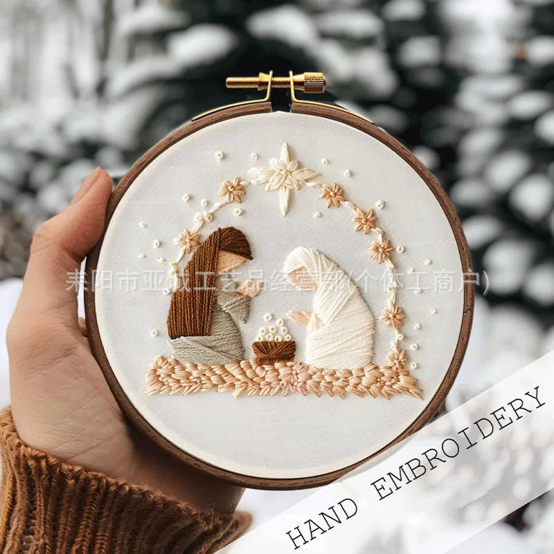 Набор для вышивки религиозной тематики, ретро стиль, DIY