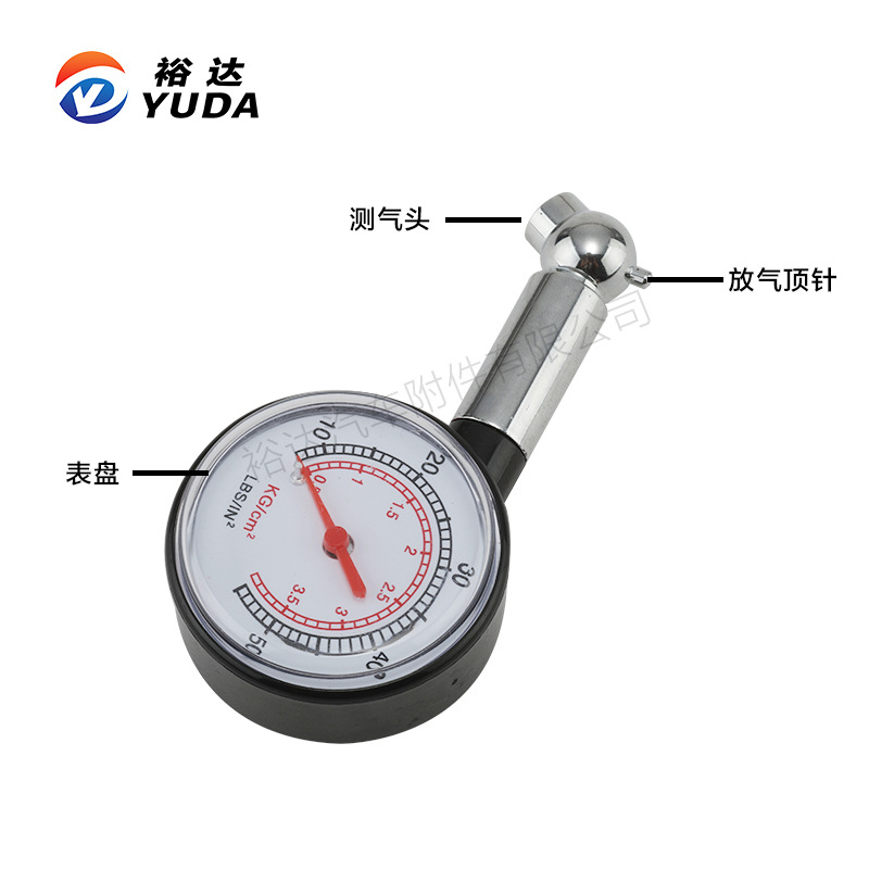 Yuda Factory Direct Sales Universal Car Tire Plastic Tire Pressure Gauge 4-color Tire Pressure Gauge Car Air Pressure Gauge
