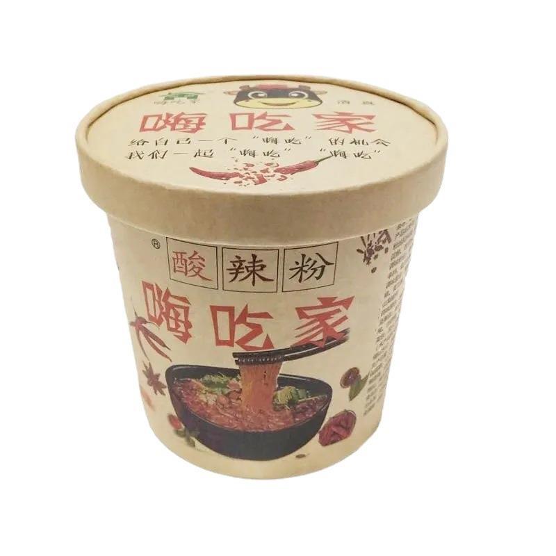 Hi eat Chongqing hot and sour powder whole box wholesale sweet potato powder barrel non-fried rice noodle fans instant meal substitute food