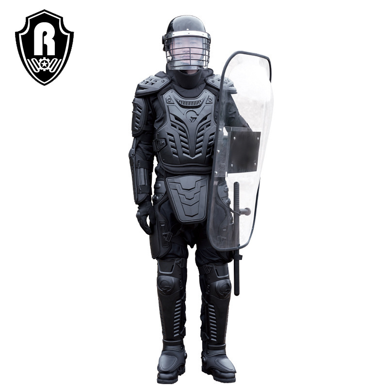 Оптовая защита индивидуального солдата и средства самообороны, черный жесткий огнестойкий костюм для подавления беспорядков