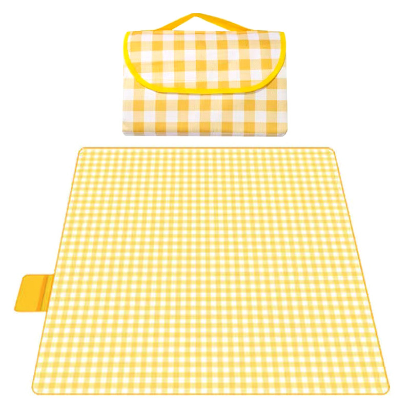 Outdoor Picnic Mat Waterproof Thickeneded Oxford Cloth Pe Non-Woven Handbag Style Picnic Cloth Picnic Mat Moisture-Proof Mat