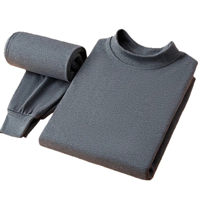 100% Cotton Thermal Underwear Men's Autumn Clothes and Pants Set Pure Cotton Sweater Women's Base Layer Middle-Aged and Elderly Thermal Tops and Pants