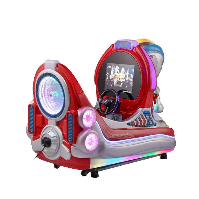 2025 New Kidsren's Paradise Kidsren's Rocking Car Shopping Mall Supermarket Electric Coin-Operated Superman Swing Machine 3D Interactive Screen