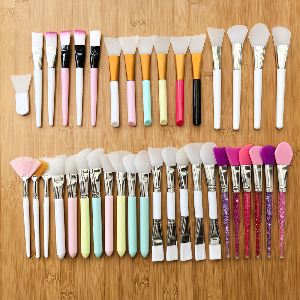 White Pole Pink Pole Soft Hair Mask Brush Silicone Mask Brush Cosmetic Brush Cosmetic Brush Mask Smear Brush