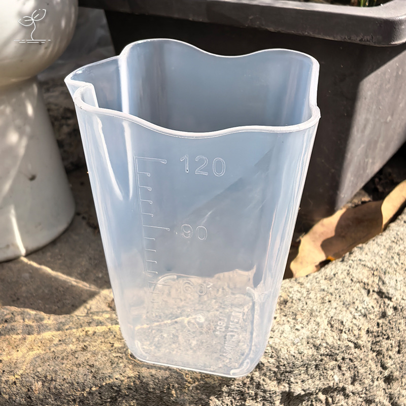 Thickened Translucent Hydroponic Low Square Fleshy Plastic Flower Pot Plant Potted White Scale Measuring Cup Line Suction Pot Small Square