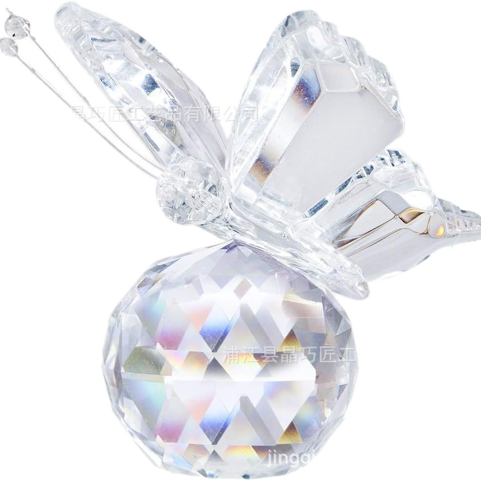 Crystal Butterfly Crystal Crafts Desktop Decoration Ornaments Can Be Worn Cross-Border Best-Selling Products Exquisite Creative Gifts