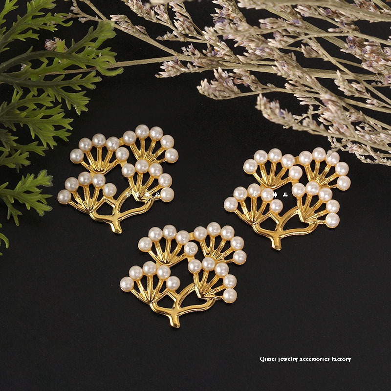 Imitation alloy point Pearl welcome pine bride holding flower crown material antique accessories wedding supplies accessories