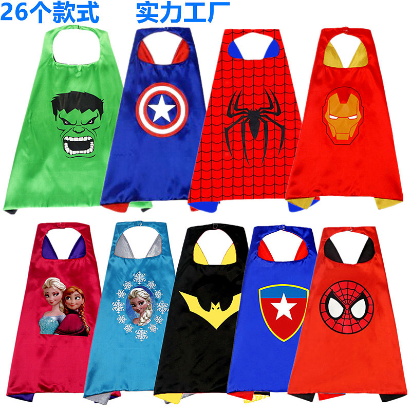 Детский плащ Человека-паука Плащ Халка Плащ для детей Маска Костюм для Хэллоуина