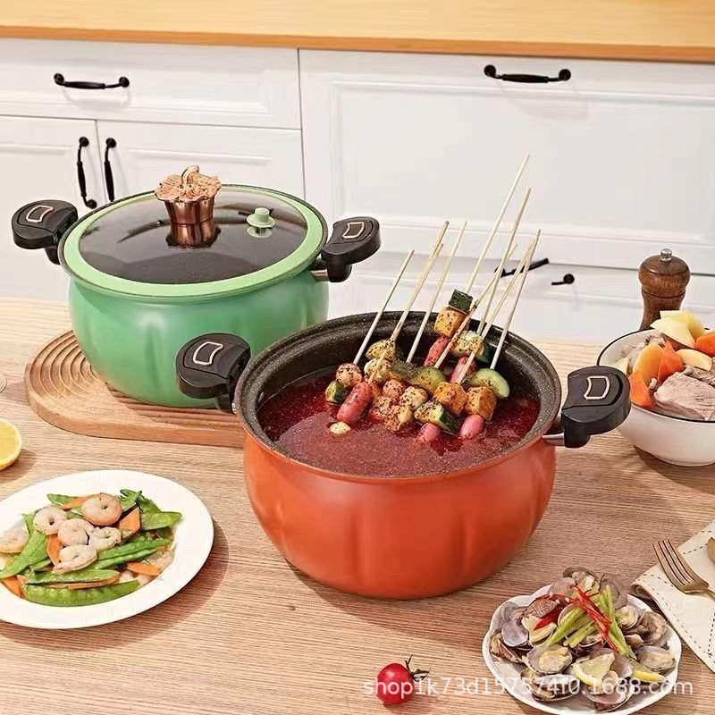 Medical Stone Non-Stick Pumpkin Soup Pot Micro-Pressure Pot Multi-Functional Non-Stick Pot Induction Cooker Gas Stove Universal Pot Wholesale