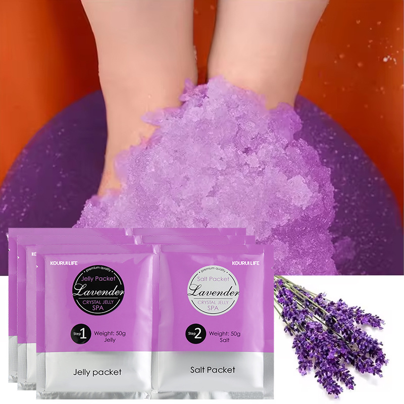 Lavender Crystal Bath Salt Jelly Foot Bath Salt Crystal Mud Foot Care Bag Spot Cross-Border