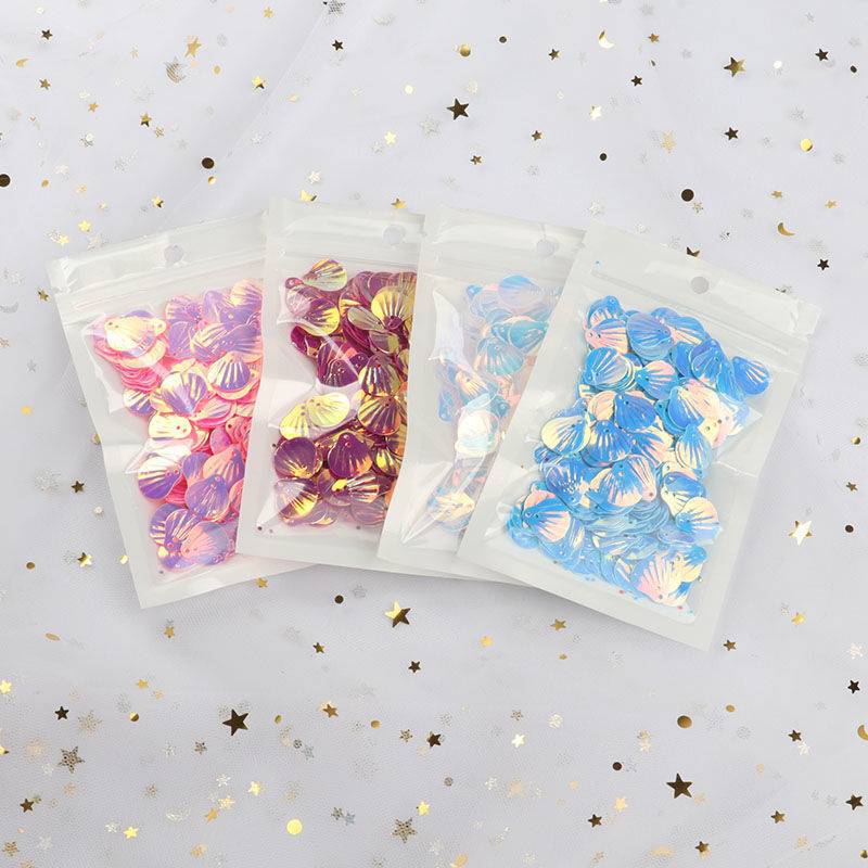 Shell Eye Makeup Sequins, Mermaid Makeup, Tear Diamond Face, Halloween Fish Scales, Ancient Style Han Dynasty Manicure Materials