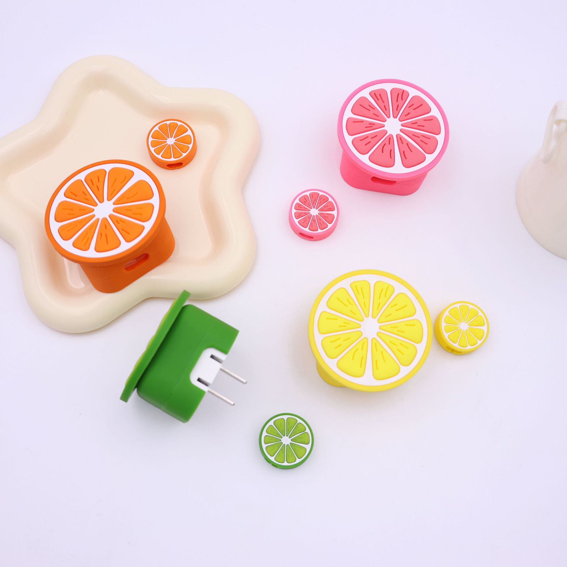 Apple 17 Series 40W Fast Charging Charger Protection Set Cartoon Creative Cute Suitable for Apple Charger