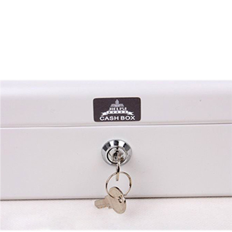 Source manufacturer Jelice double-layer cash box wholesale metal Cash change box portable lock storage box