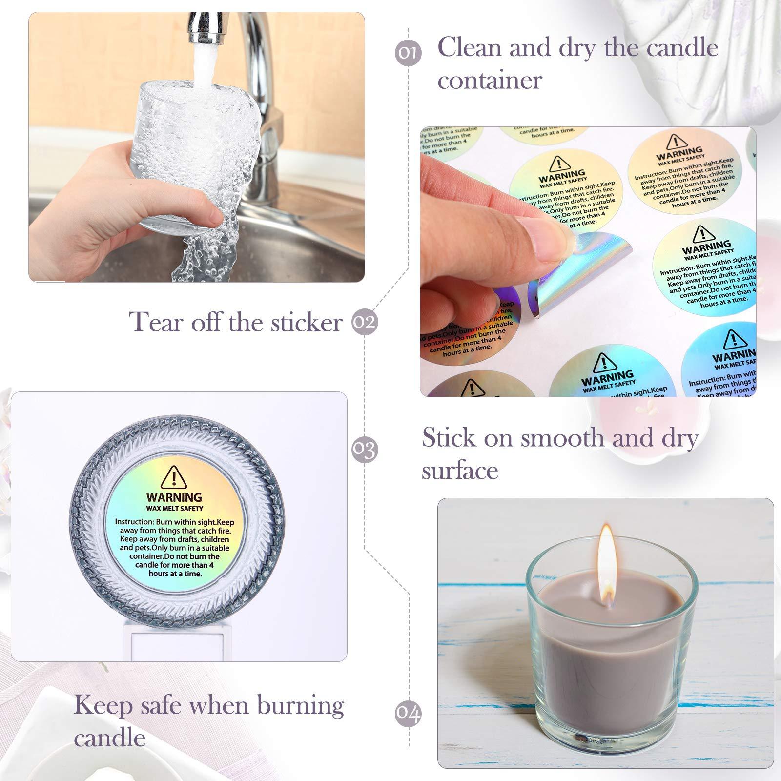 Amazon eBay cross-border hot products candle warning label candle jar container sticker Candle safety label