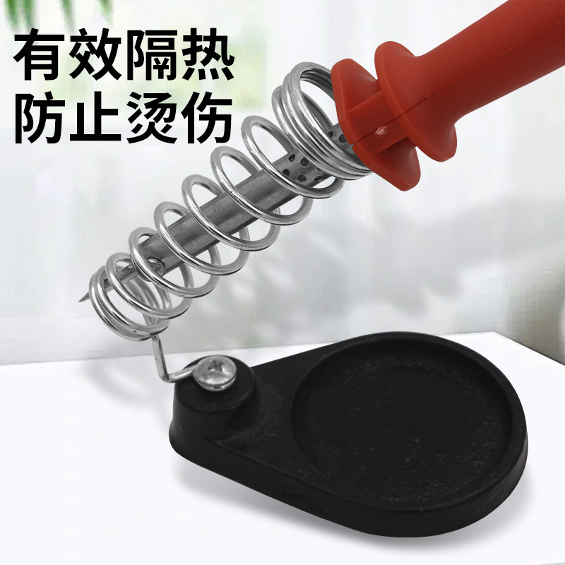 Cast iron weighted metal soldering iron rack round electric soldering iron placement rack high temperature resistant square multi-function welding gun bracket