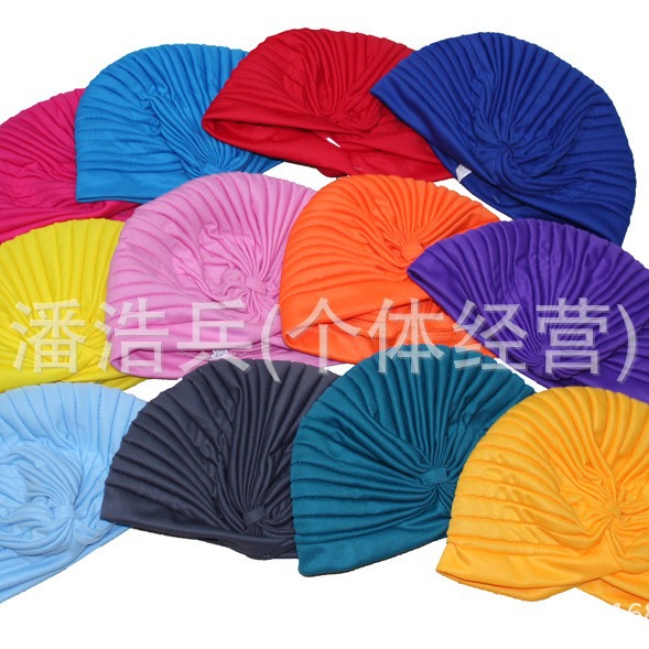 Factory direct double elastic men's and women's solid color comfortable breathable knitted sports yoga Middle East ethnic Indian hat