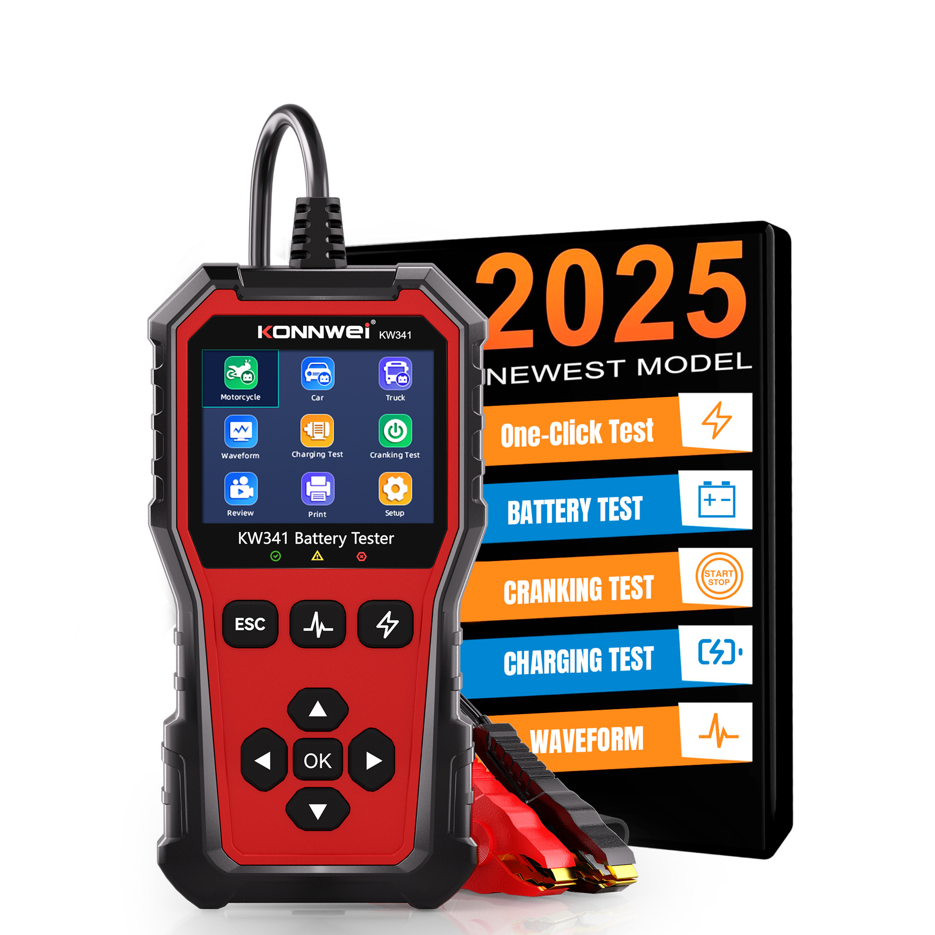 Тестер аккумуляторов Kw341 6V 12V 24V