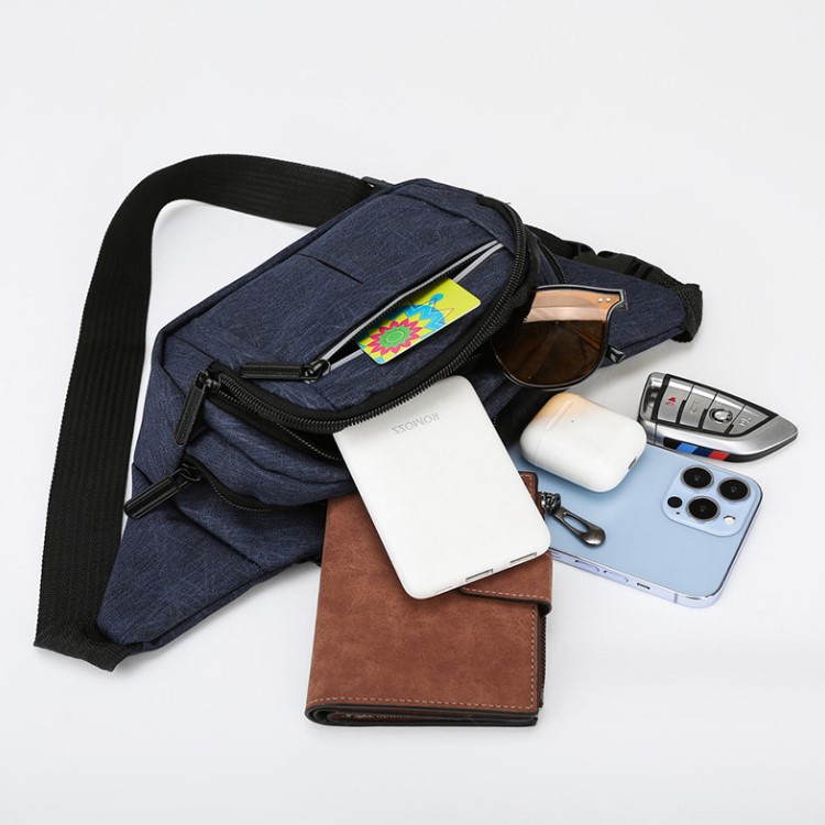 New men's and women's waist bag large capacity shopping guide business wallet outdoor sports mobile phone waist bag cross-border waist bag wholesale