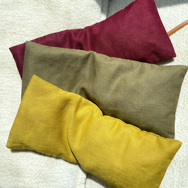 Готовая кросс-бордерная льняная подушка для глаз, маска для сна, йога подушка, горячий и холодный компресс, нагревательный пакет, наполнитель из льняных семян и лаванды