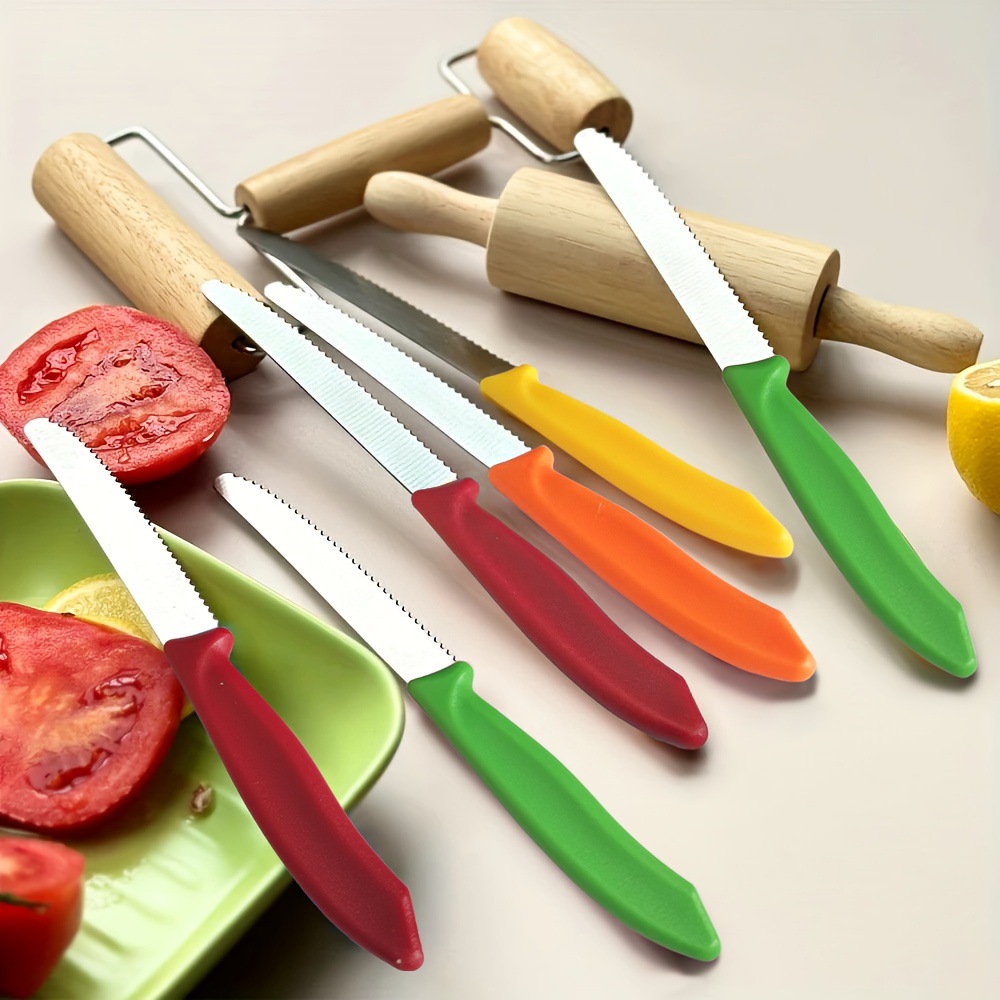 Cross-Border Supply of Stainless Steel Steak Knives, Serrated Western-Style Knives, Restaurant and Hotel Cutlery, Camping Western-Style Steak Knives in Stock