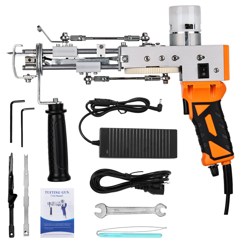 Cross-Border Two-In-One Tufting Gun Set Carpet Gun Electric Clipper Tufting Gun Carpet Electric Knitting Machine Set