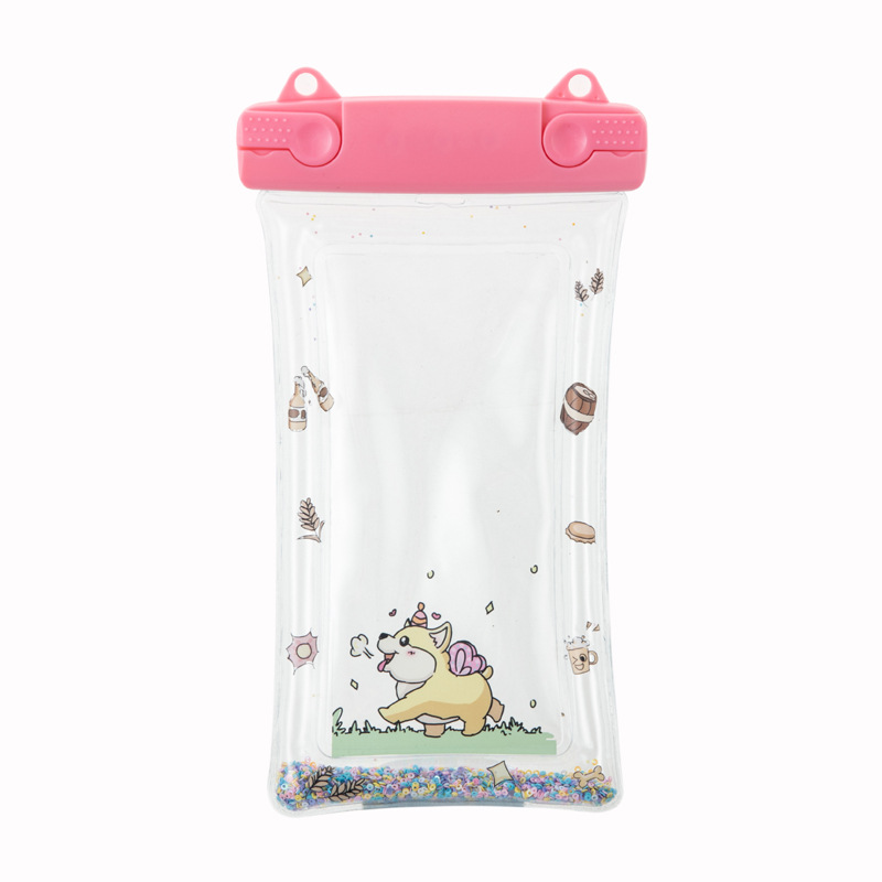 Luminous Mobile Phone Waterproof Bag Cartoon Air Bag Touch Screen 3-Layer Waterproof Case Diving Level 8 Waterproof Mobile Phone Bag Can Be Customized