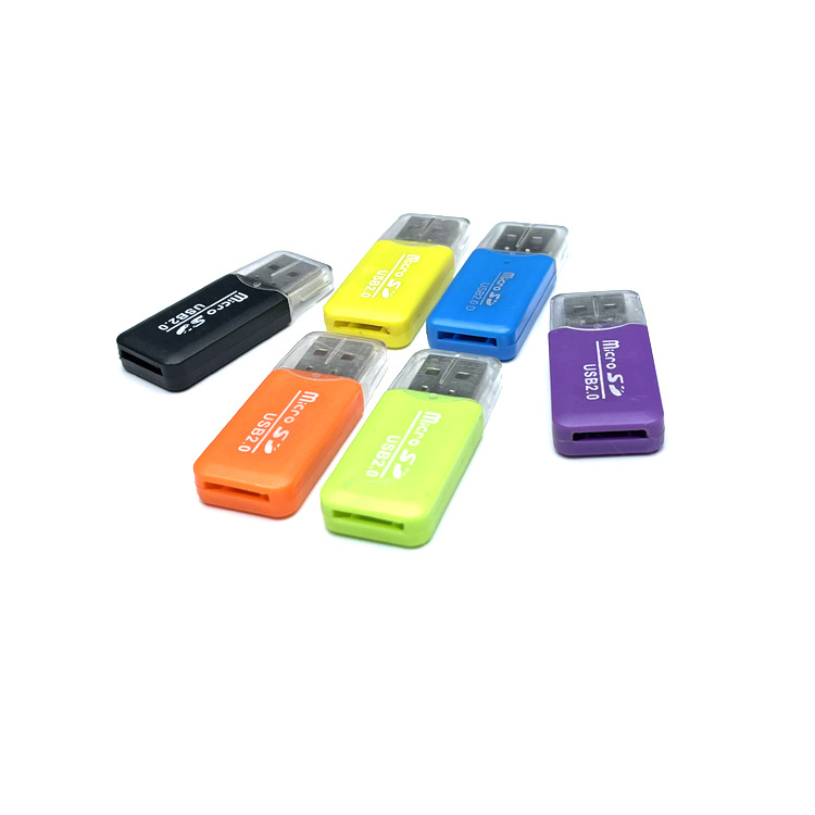 Factory wholesale full test cool card reader TF card/mobile phone memory card high speed USB 2.0 card reader