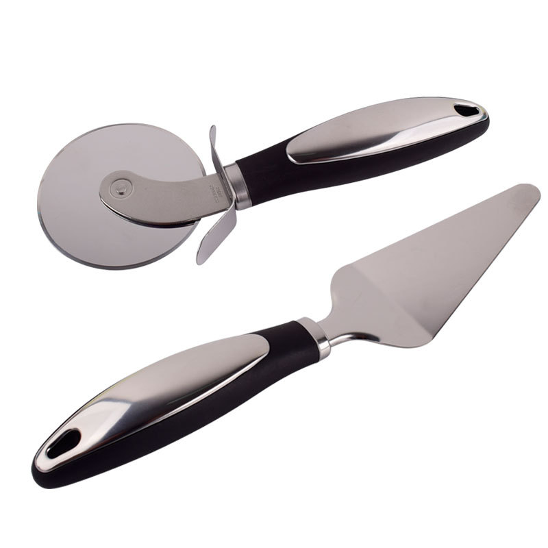 Stainless Steel Pizza Cheese Shovel Pancake Pizza Wheel Knife Rotating Wheel Knife Pancake Knife Cake Baking Tool