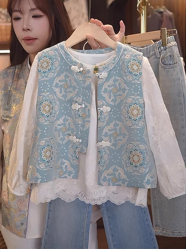Girls' Hanfu 2026 New Spring Outfit, Stylish and Fashionable Chinese-Style National Style Set, Spring and Autumn Two-Piece Set for Girls