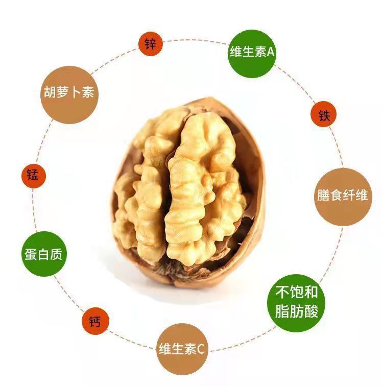 500g Xinjiang Paper-Skinned Walnuts Shipped by Hand, Aksu Raw Walnuts Can Be Peeled by Hand and Opened by Squeezing, New Paper-Skinned Raw Walnuts