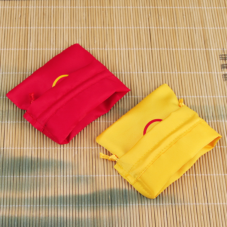 New Year Lucky Bag Red Drawstring Pouch Peace Blessing Red Small Cloth Bag Drawstring Jewelry Bag Wholesale