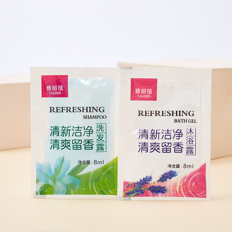 White Tea Shampoo and Shower Gel Hotel Disposable Shampoo and Shower Gel Bagged B&B Toiletries Bagged