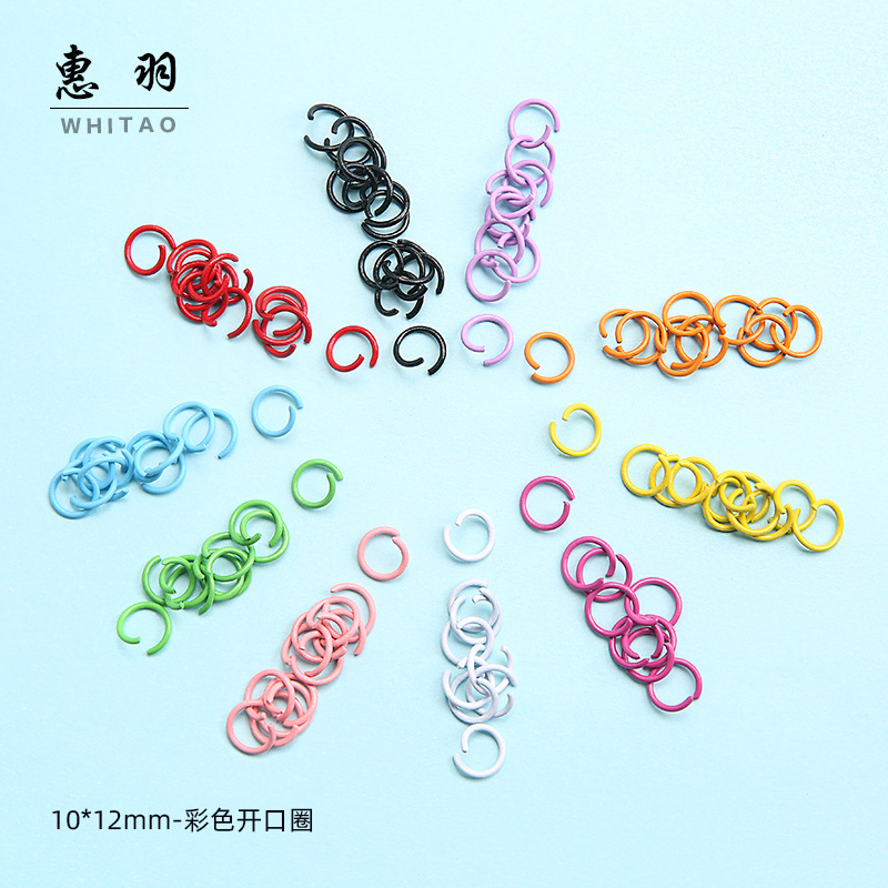 in stock wholesale color paint iron ring jewelry accessories iron connection ring C ring opening small C connection ring opening ring